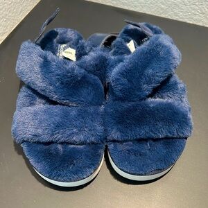 Never Been Worn! Kookaburra blue platform slippers that buckle in the back!